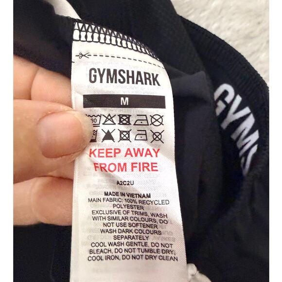 Gymshark Sport Panel 7" Shorts Black white stripe Mens M NIB zip pockets - Picture 5 of 7